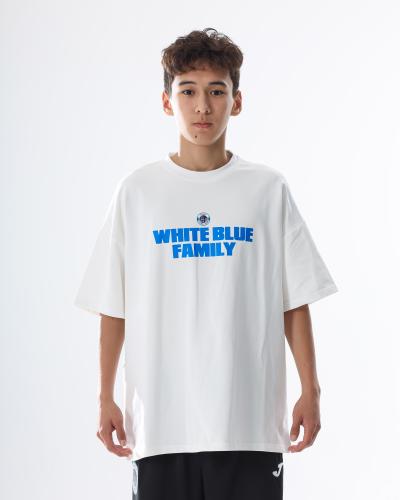 Футболка "White blue family" белая