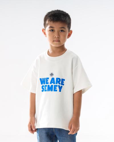 Футболка White blue family детская белая