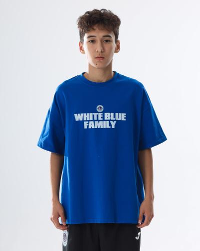 Футболка "White blue family" синяя